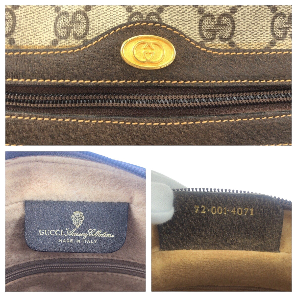 19183
GUCCI グッチ ヴィンテージ オールドグッチ シェリーライン ベージュ ブラウン ゴールド金具 GGスプリームキャンバス / レザー 72 001 4071 斜め掛け ショルダーバッグ レディース AB43