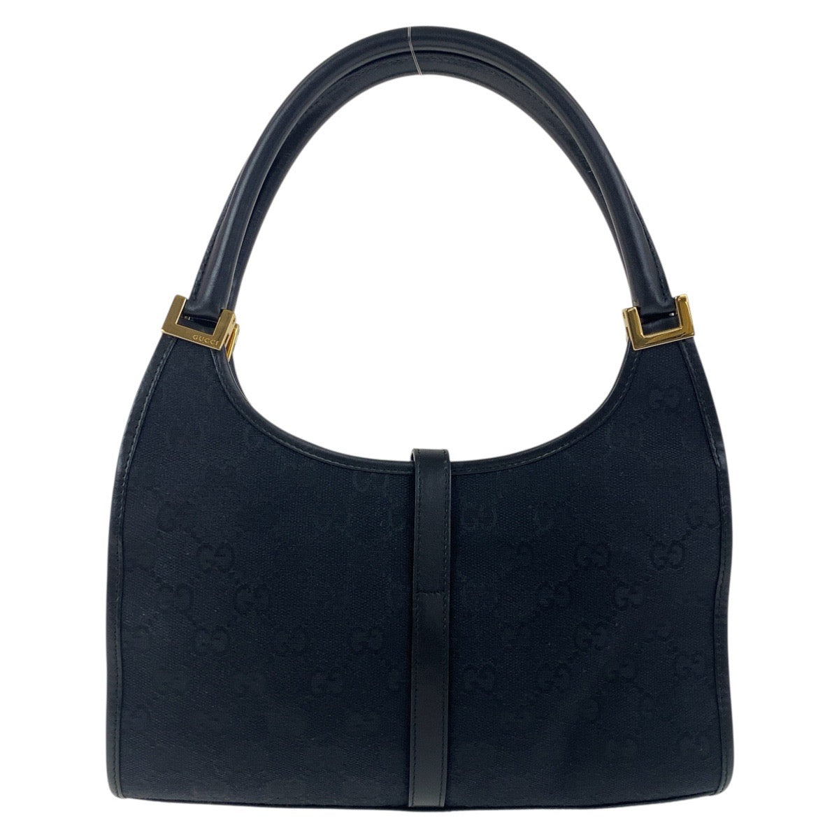 19184
GUCCI グッチ ジャッキー ブラック 黒 ゴールド金具 GGキャンバス / レザー 001 1068 ホーボー ショルダーバッグ ハンドバッグ  レディース A50