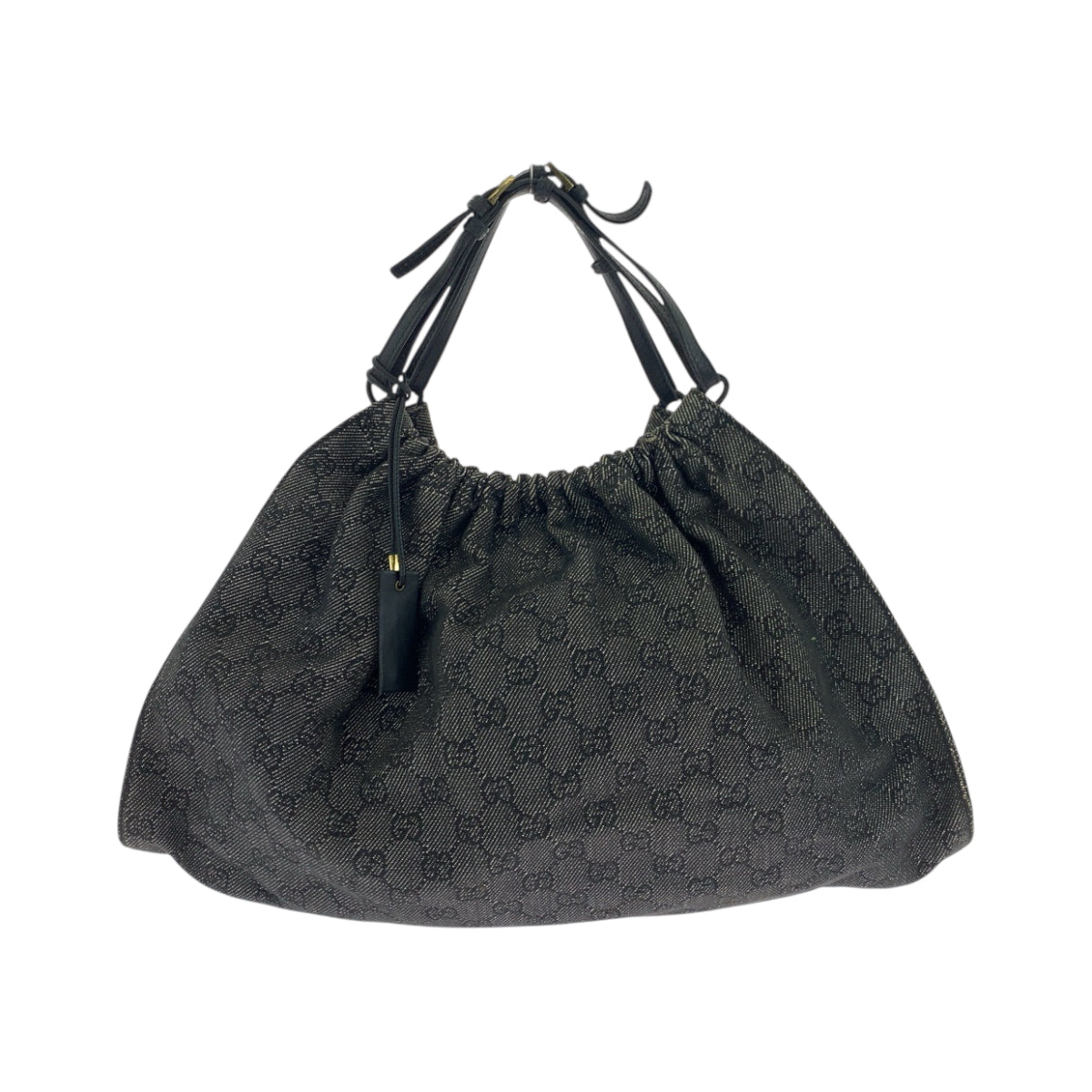 19185
GUCCI グッチ グレー ブラック ゴールド金具 キャンバス 76554 トートバッグ ハンドバッグ レディース ABP36