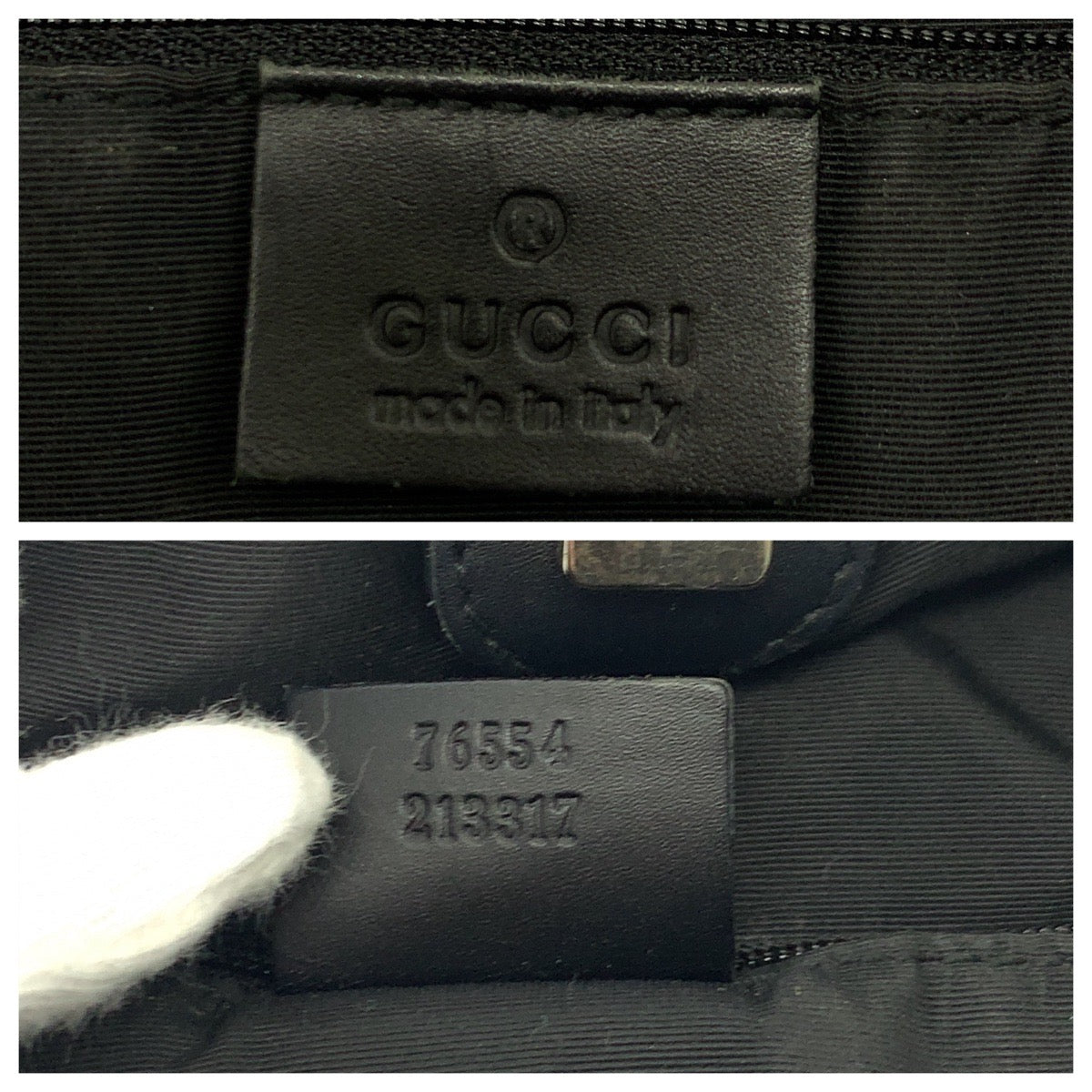 19185
GUCCI グッチ グレー ブラック ゴールド金具 キャンバス 76554 トートバッグ ハンドバッグ レディース ABP36