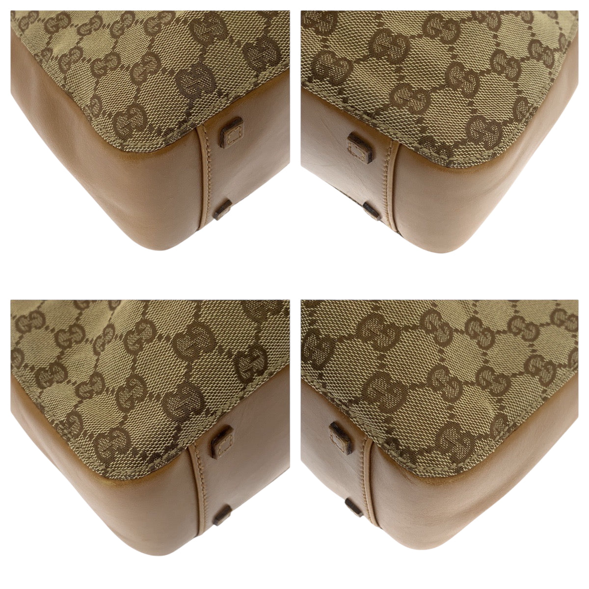 19187
GUCCI グッチ ベージュ ブラウン ゴールド金具 GGキャンバス 94898 トートバッグ ハンドバッグ  レディース ABP34