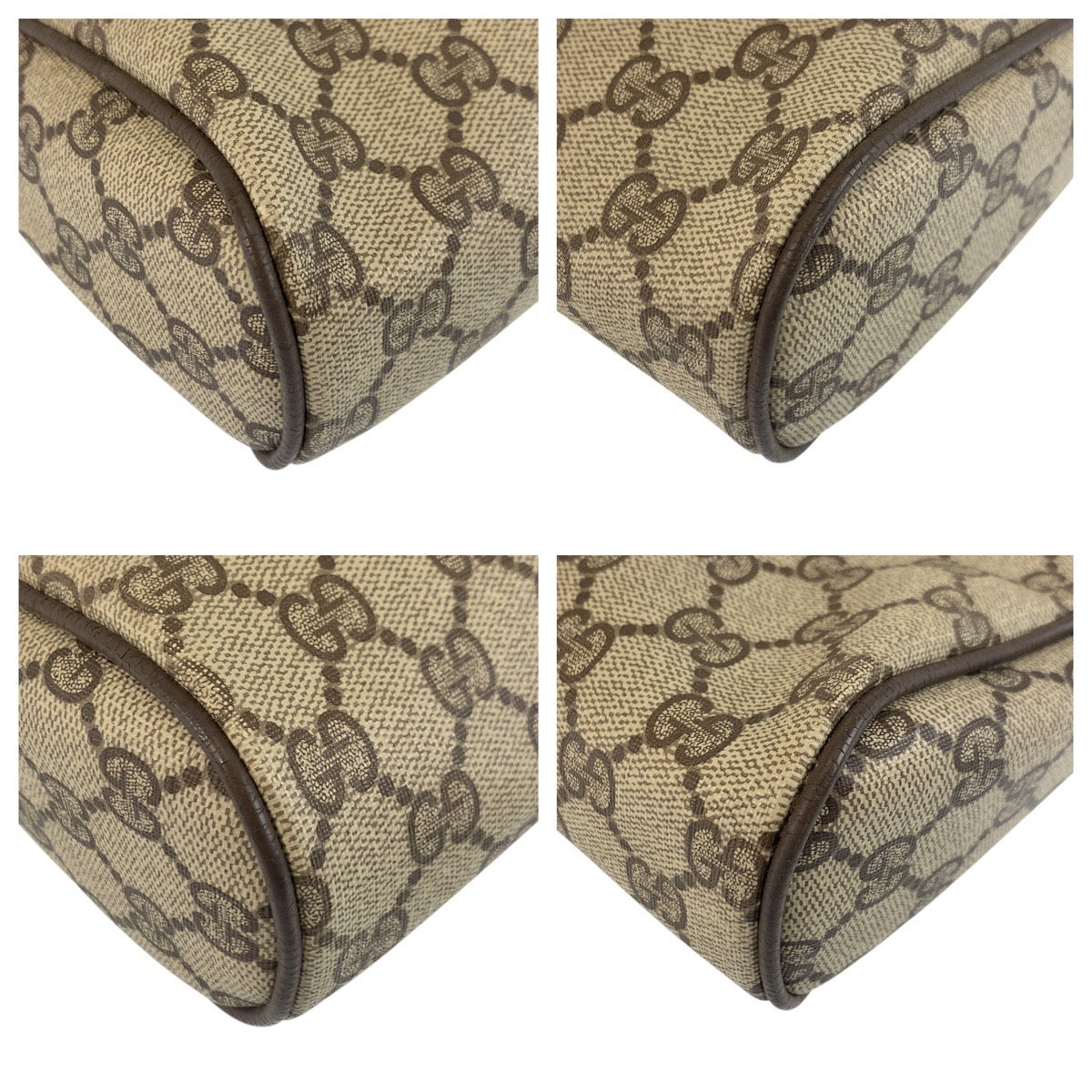 19188
GUCCI グッチ ヴィンテージ シェリーライン オールドグッチ ベージュ ブラウン ゴールド金具 GGスプリームキャンバス 56 01 012 クラッチバッグ セカンドバッグ  メンズ AB20