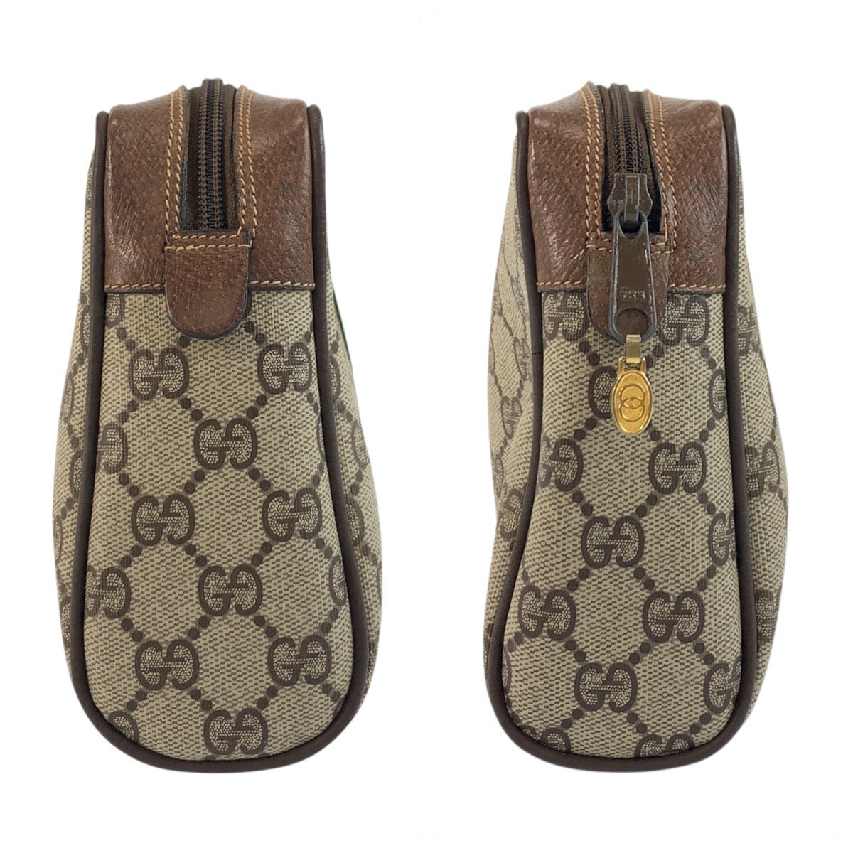 19188
GUCCI グッチ ヴィンテージ シェリーライン オールドグッチ ベージュ ブラウン ゴールド金具 GGスプリームキャンバス 56 01 012 クラッチバッグ セカンドバッグ  メンズ AB20