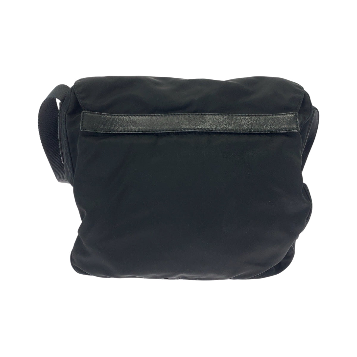 19190
PRADA プラダ テスート 三角ロゴプレート ブラック 黒 シルバー金具 ナイロン BT8994 ショルダーバッグ ポシェット  メンズ ABP36