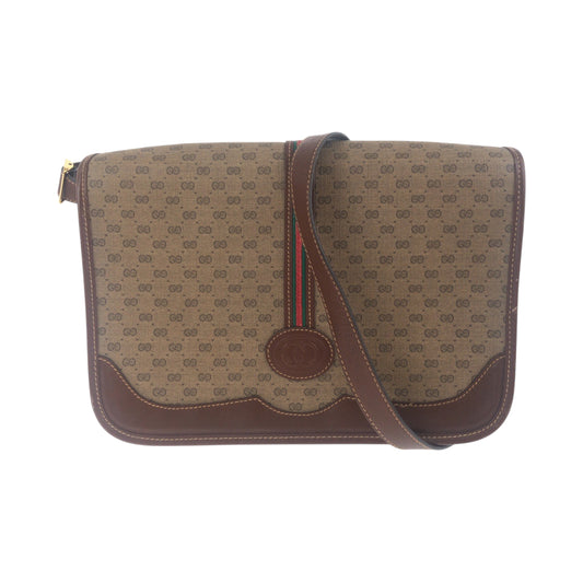 19191
GUCCI グッチ オールドグッチ シェリーライン ブラウン ゴールド金具 レザー 001 103 0551 ショルダーバッグ ポシェット レディース ABP45