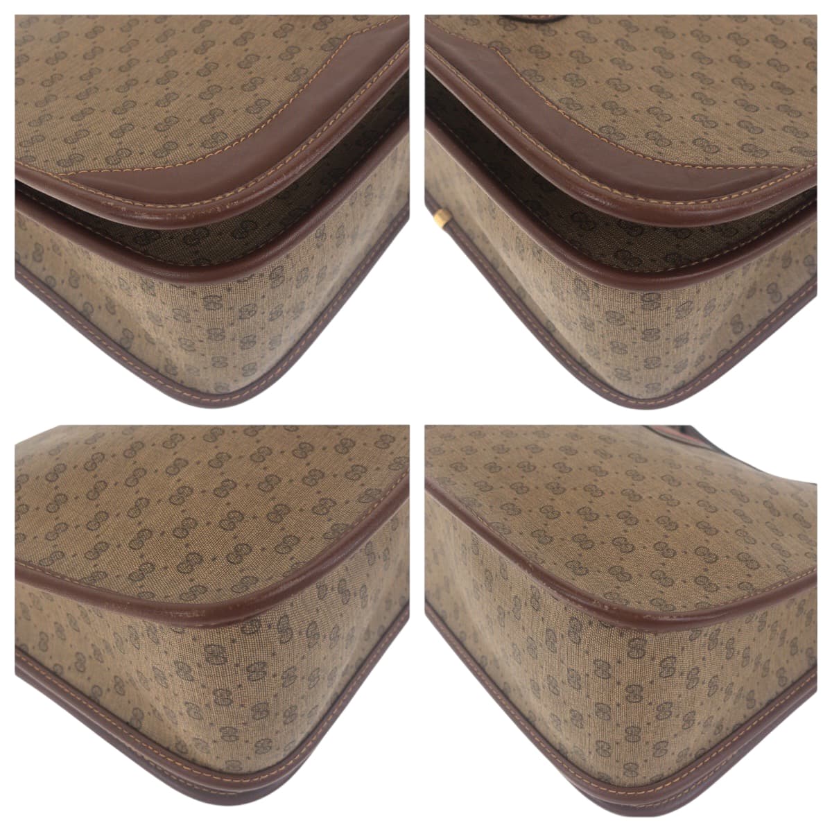 19191
GUCCI グッチ オールドグッチ シェリーライン ブラウン ゴールド金具 レザー 001 103 0551 ショルダーバッグ ポシェット レディース ABP45