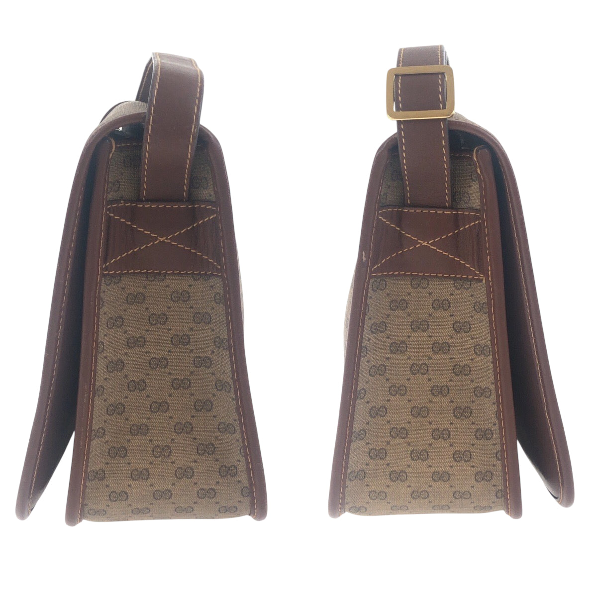 19191
GUCCI グッチ オールドグッチ シェリーライン ブラウン ゴールド金具 レザー 001 103 0551 ショルダーバッグ ポシェット レディース ABP45