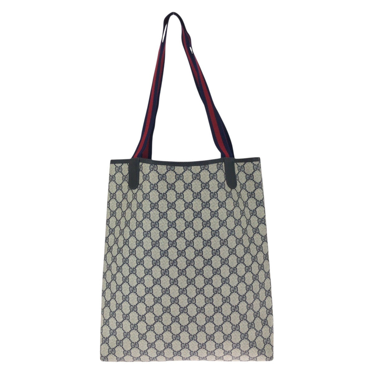 19192
GUCCI グッチ ヴィンテージ オールドグッチ シェリーライン ネイビー グレー ゴールド金具 GGスプリームキャンバス / レザー 39 002 4487 トートバッグ ショルダーバッグ 男女兼用  レディース AB24