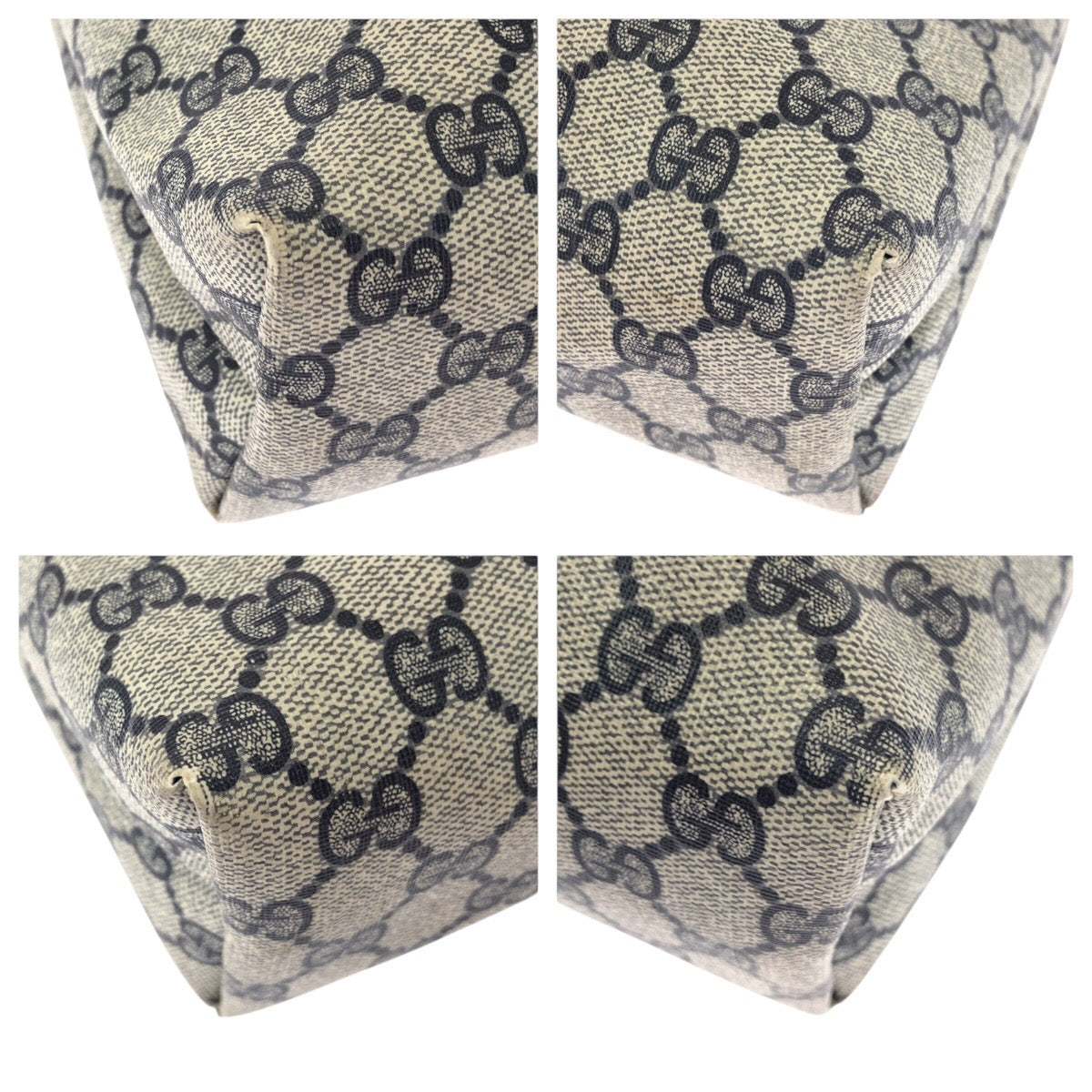 19192
GUCCI グッチ ヴィンテージ オールドグッチ シェリーライン ネイビー グレー ゴールド金具 GGスプリームキャンバス / レザー 39 002 4487 トートバッグ ショルダーバッグ 男女兼用  レディース AB24