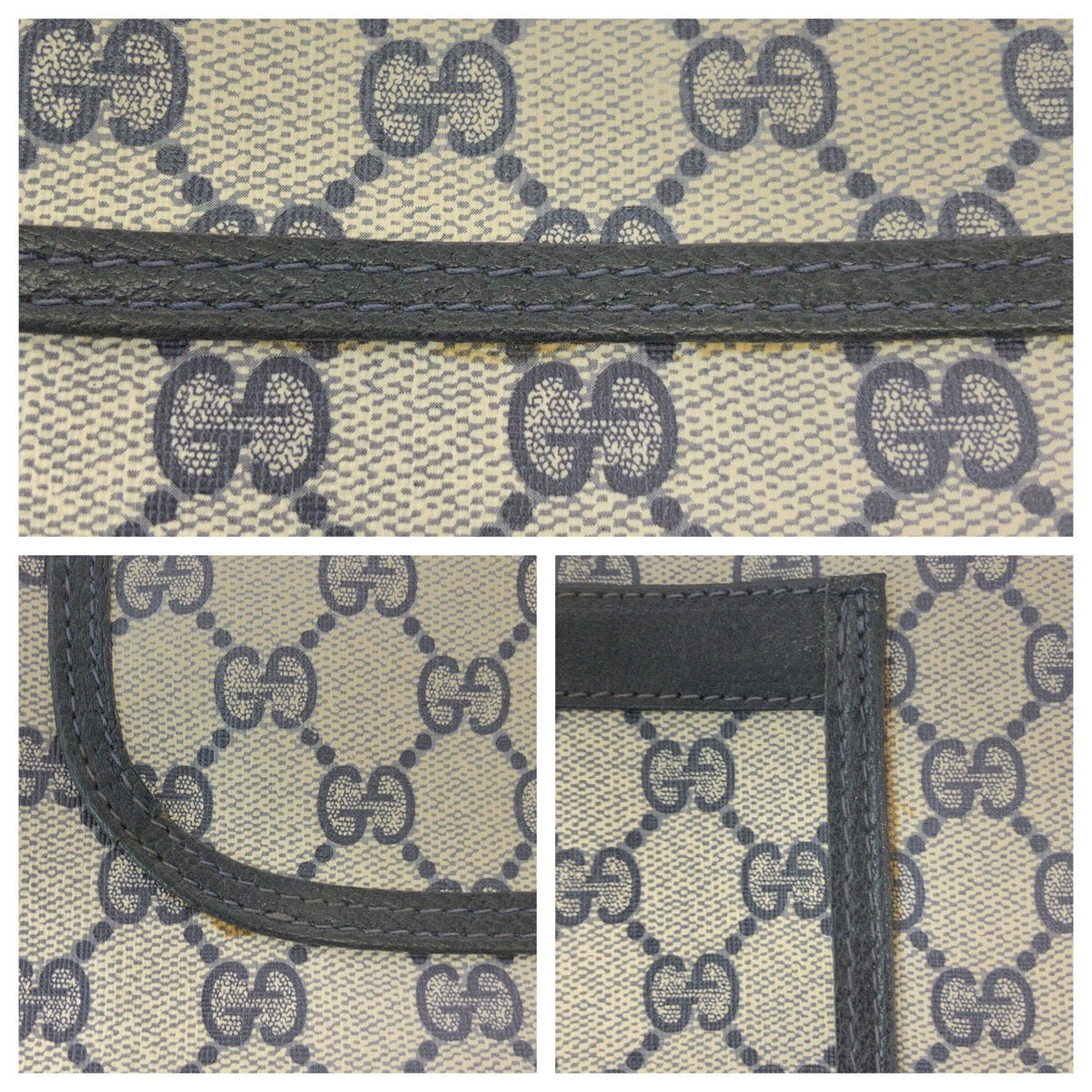 19192
GUCCI グッチ ヴィンテージ オールドグッチ シェリーライン ネイビー グレー ゴールド金具 GGスプリームキャンバス / レザー 39 002 4487 トートバッグ ショルダーバッグ 男女兼用  レディース AB24