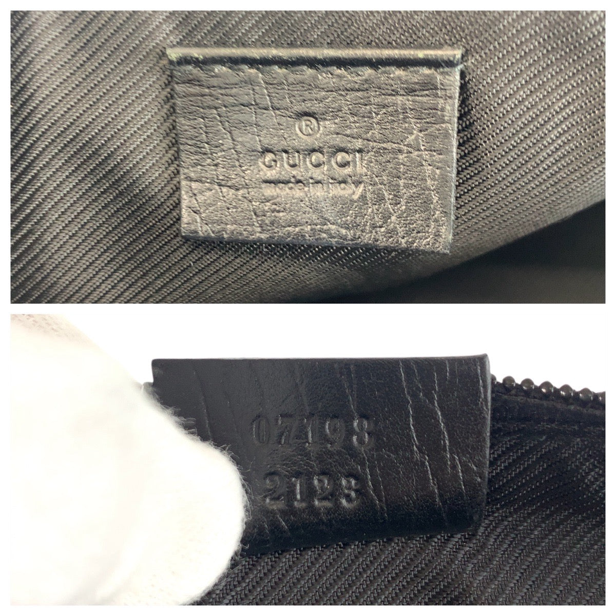 19193
GUCCI グッチ ブラック 黒 シルバー金具 GGキャンバス / レザー 07198 ハンドバッグ アクセサリーポーチ レディース A38