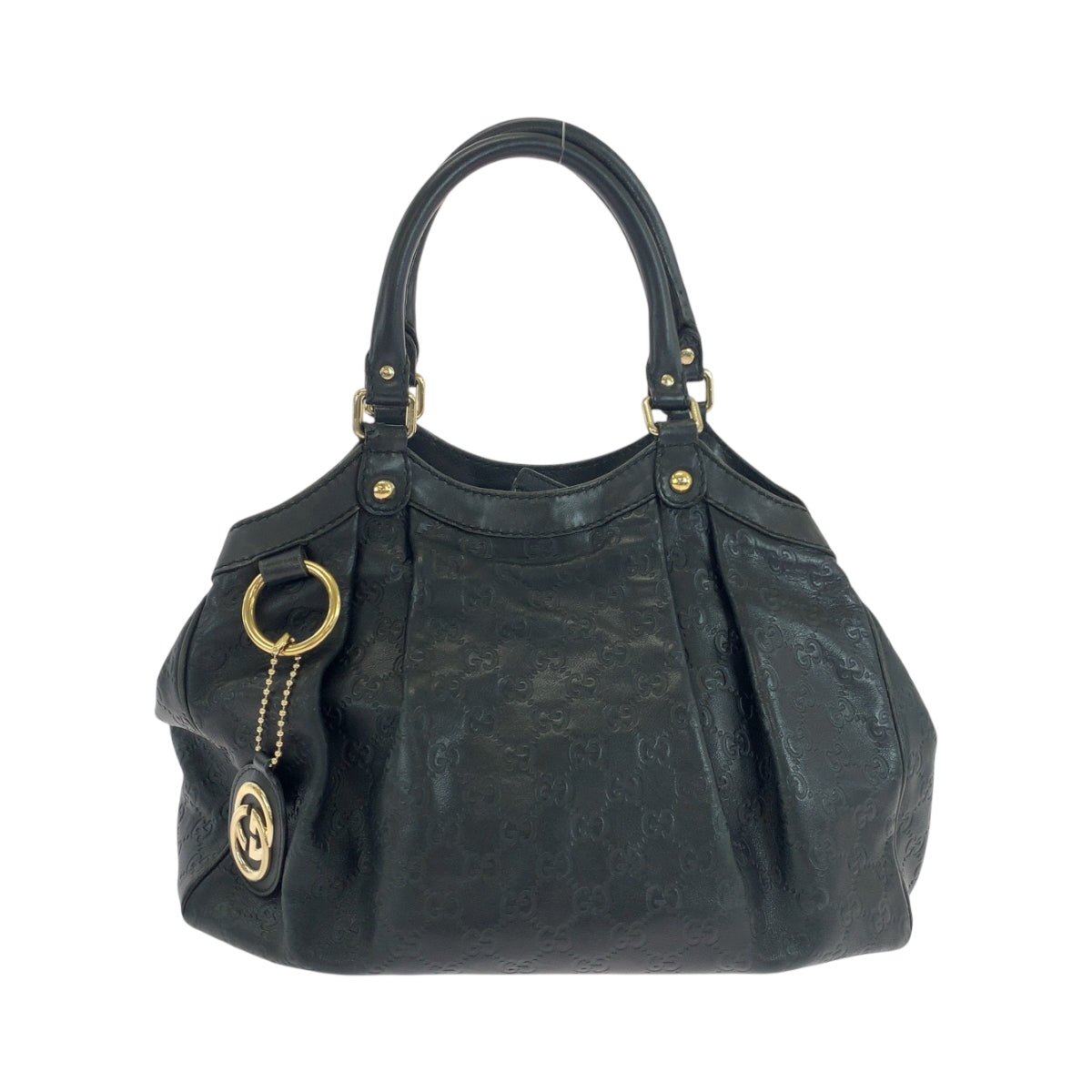 19197
GUCCI グッチ グッチシマ スーキー ブラック 黒 ゴールド金具 レザー 211944 ショルダーバッグ 肩掛け  レディース AB34