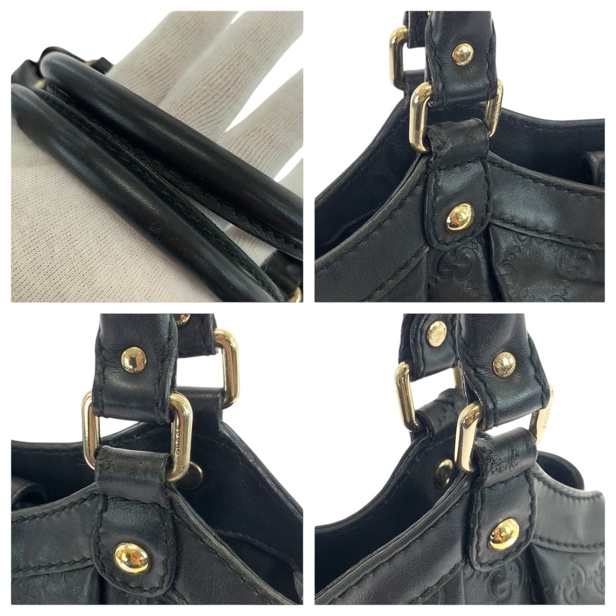 19197
GUCCI グッチ グッチシマ スーキー ブラック 黒 ゴールド金具 レザー 211944 ショルダーバッグ 肩掛け  レディース AB34