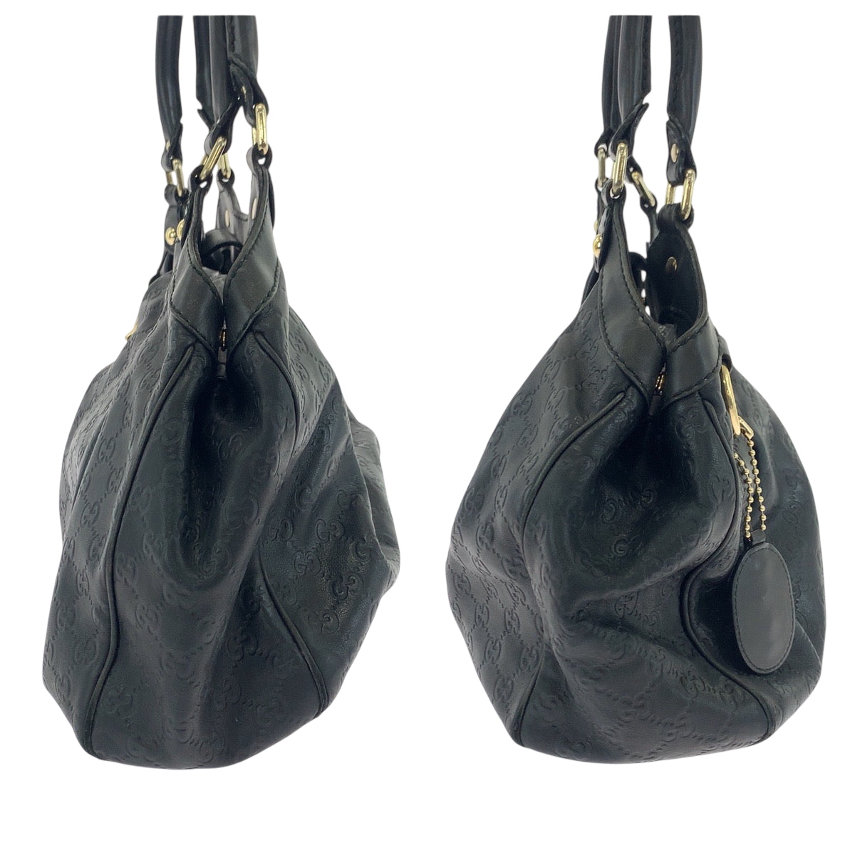 19197
GUCCI グッチ グッチシマ スーキー ブラック 黒 ゴールド金具 レザー 211944 ショルダーバッグ 肩掛け  レディース AB34