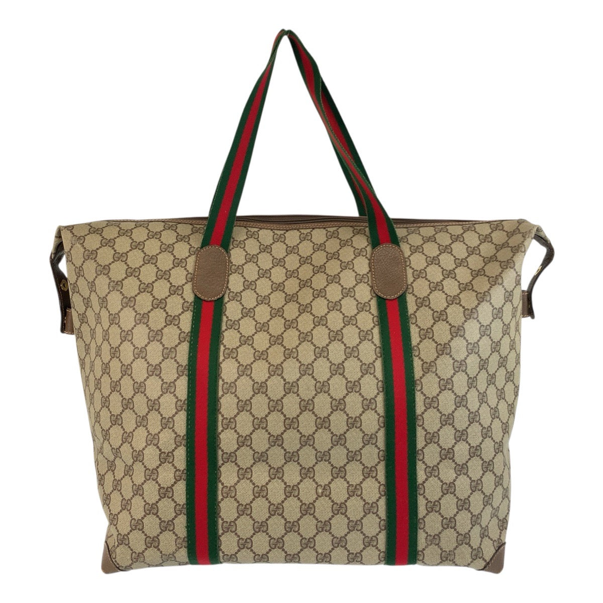19198
GUCCI グッチ ヴィンテージ オールドグッチ シェリーライン ベージュ ブラウン ゴールド金具 GGスプリームキャンバス / レザー 002 39 6 トートバッグ ボストンバッグ メンズ ABP45