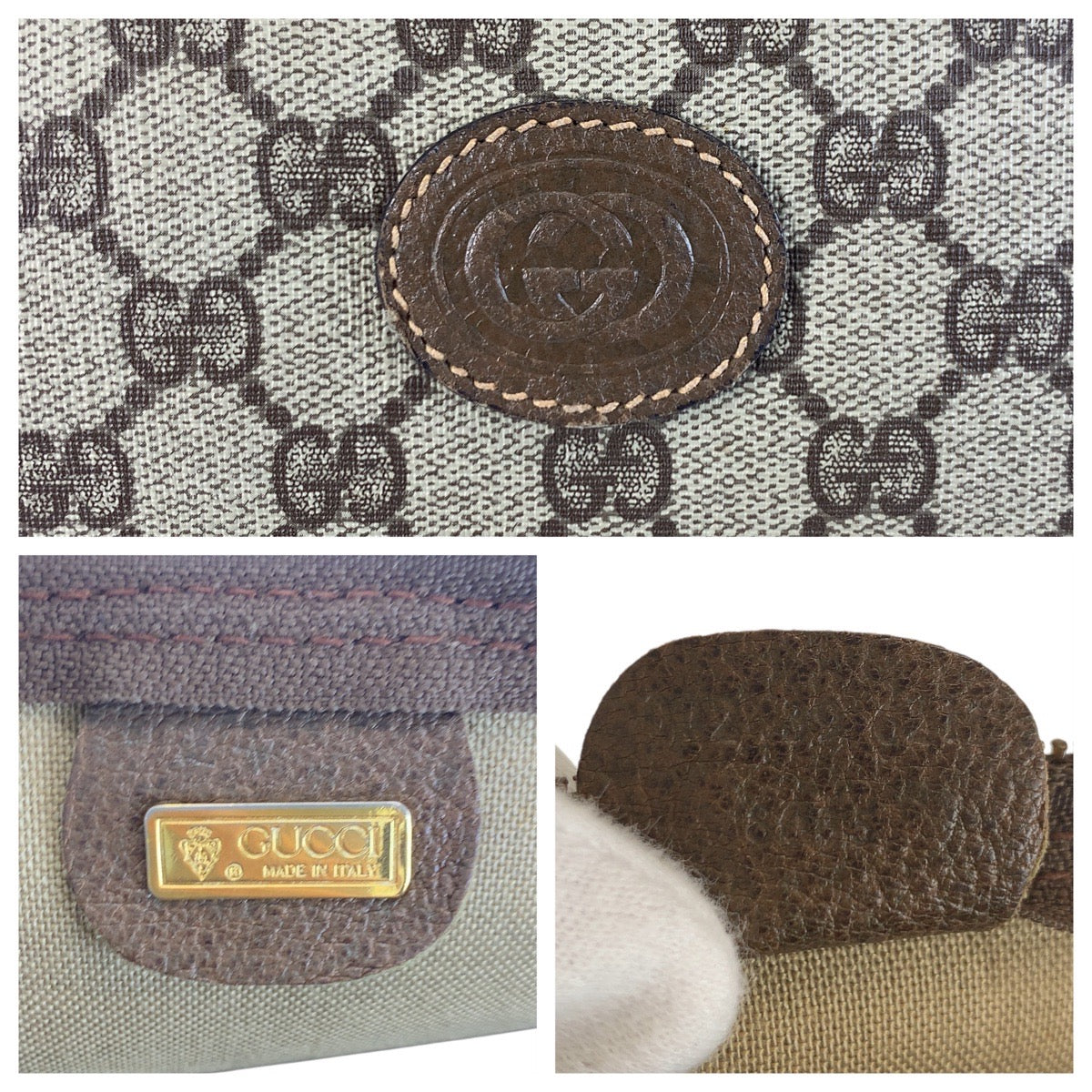 19198
GUCCI グッチ ヴィンテージ オールドグッチ シェリーライン ベージュ ブラウン ゴールド金具 GGスプリームキャンバス / レザー 002 39 6 トートバッグ ボストンバッグ メンズ ABP45