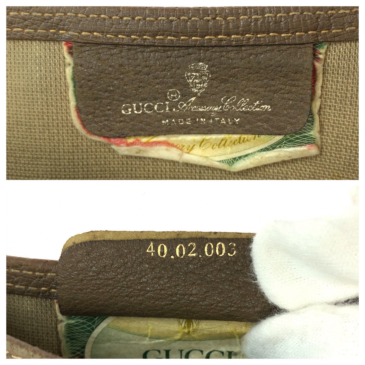 19199
GUCCI グッチ オールドグッチ シェリーライン ベージュ ブラウン レッド グリーン GGスプリームキャンバス 40 02 003 トートバッグ ショルダーバッグ  レディース AB20