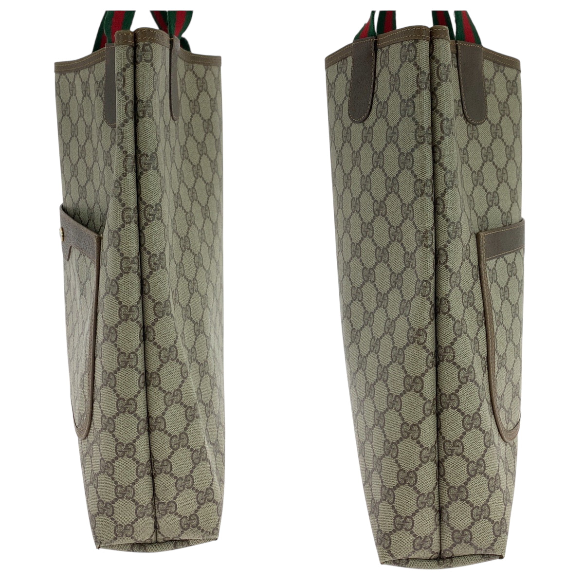 19199
GUCCI グッチ オールドグッチ シェリーライン ベージュ ブラウン レッド グリーン GGスプリームキャンバス 40 02 003 トートバッグ ショルダーバッグ  レディース AB20
