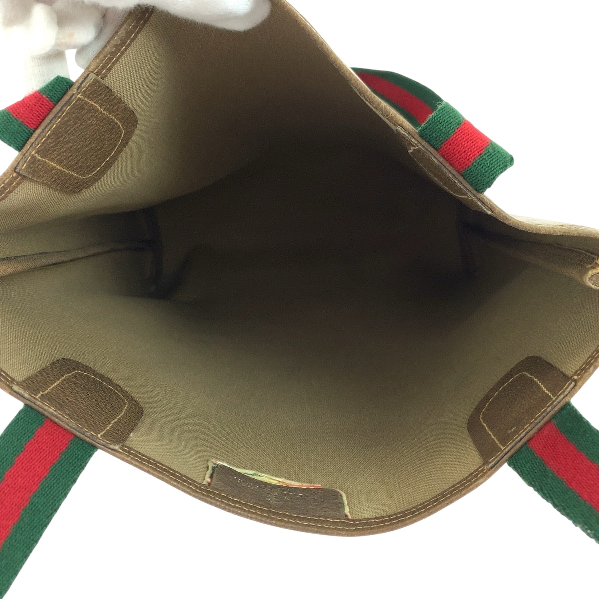 19199
GUCCI グッチ オールドグッチ シェリーライン ベージュ ブラウン レッド グリーン GGスプリームキャンバス 40 02 003 トートバッグ ショルダーバッグ  レディース AB20