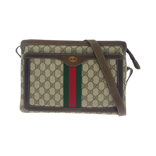 19200
GUCCI グッチ ヴィンテージ オールドグッチ シェリーライン ベージュ ブラウン ゴールド金具 GGスプリームキャンバス 001 16 4085 ショルダーバッグ 肩掛け レディース ABP41