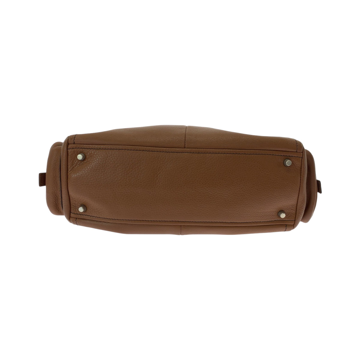 19203
PRADA プラダ ヴィッテロダイノ 三角ロゴプレート ブラウン シルバー金具 レザー BR3250 トートバッグ ショルダーバッグ  レディース A75