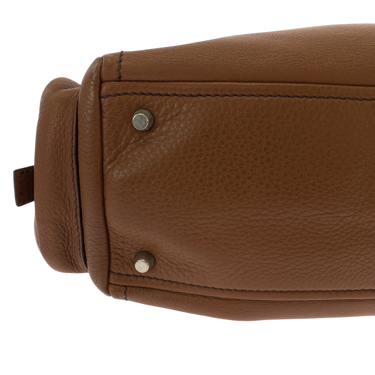 19203
PRADA プラダ ヴィッテロダイノ 三角ロゴプレート ブラウン シルバー金具 レザー BR3250 トートバッグ ショルダーバッグ  レディース A75