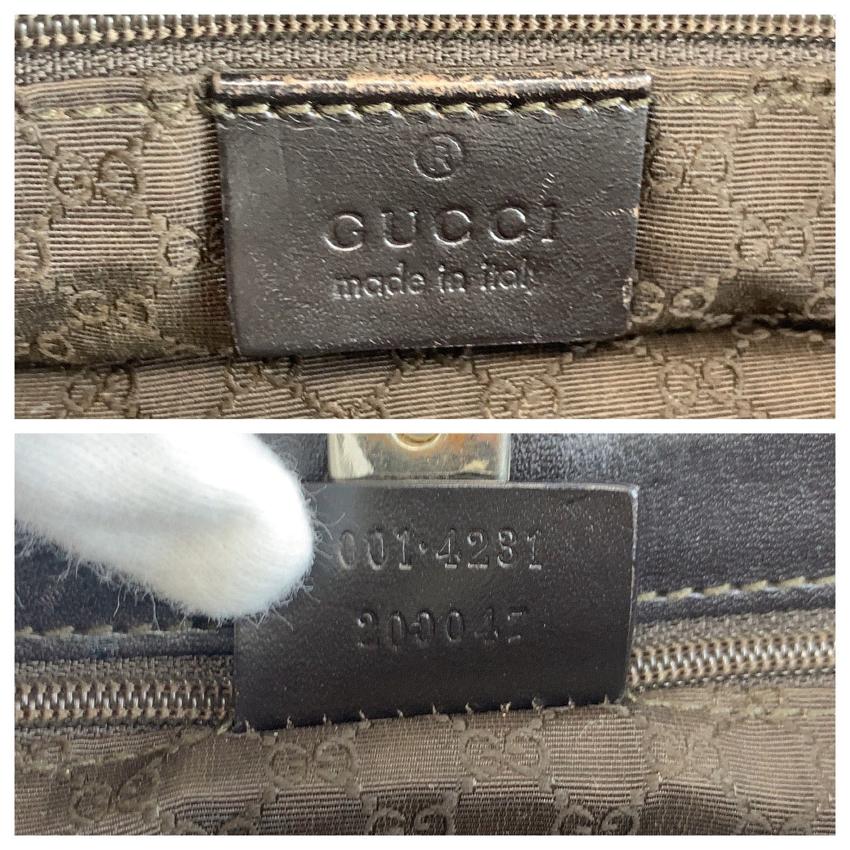 19204
GUCCI グッチ シェリーライン ベージュ ブラウン ゴールド金具 キャンバス / レザー 001 4231 ショルダーバッグ レディース ABP38