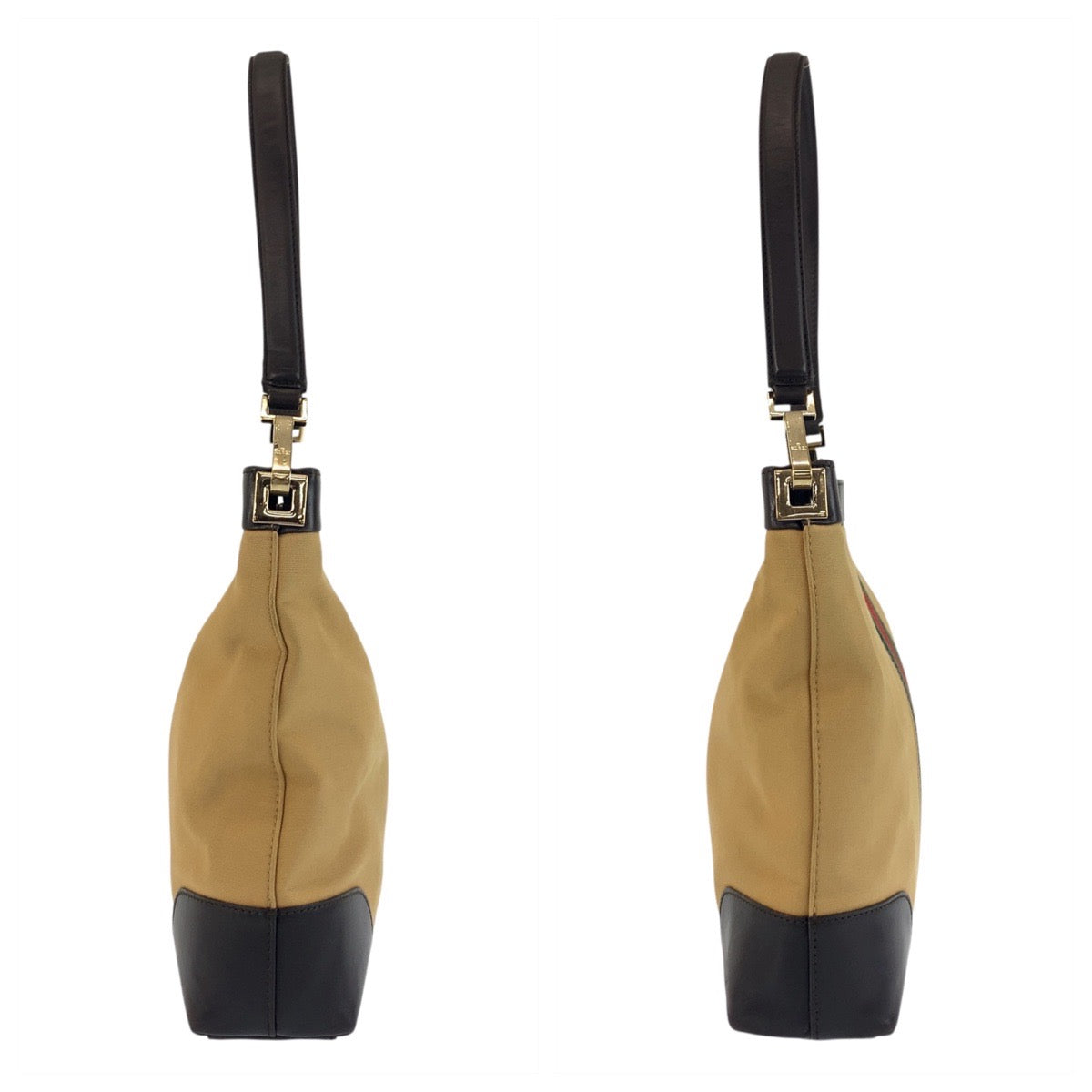 19204
GUCCI グッチ シェリーライン ベージュ ブラウン ゴールド金具 キャンバス / レザー 001 4231 ショルダーバッグ レディース ABP38