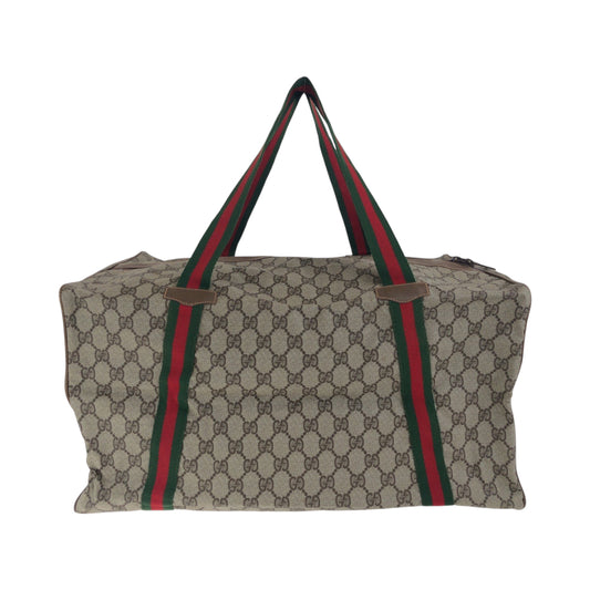 19209
GUCCI グッチ ヴィンテージ オールドグッチ シェリーライン ベージュ グリーン レッド GGスプリームキャンバス 012 404 0282 ボストンバッグ ハンドバッグ メンズ ABP41