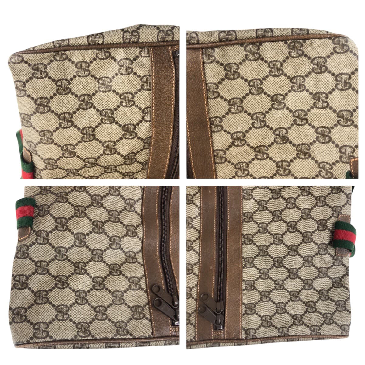 19209
GUCCI グッチ ヴィンテージ オールドグッチ シェリーライン ベージュ グリーン レッド GGスプリームキャンバス 012 404 0282 ボストンバッグ ハンドバッグ メンズ ABP41