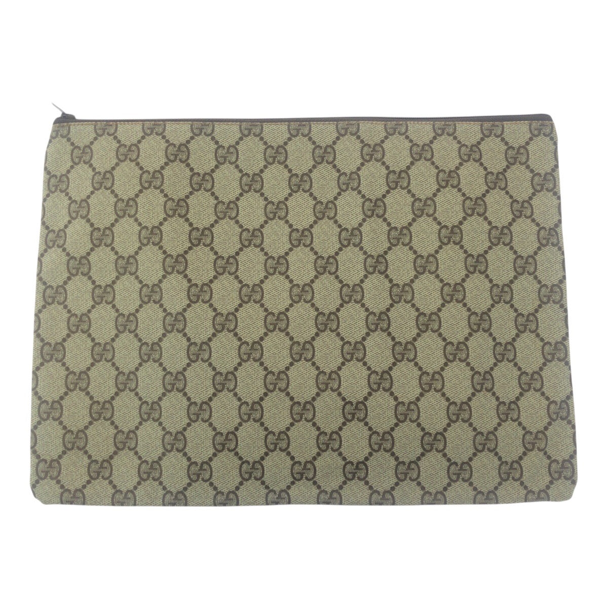 19210
GUCCI グッチ ヴィンテージ オールドグッチ ベージュ ブラウン PVC 012 904 0282 クラッチバッグ セカンドバッグ  レディース A20
