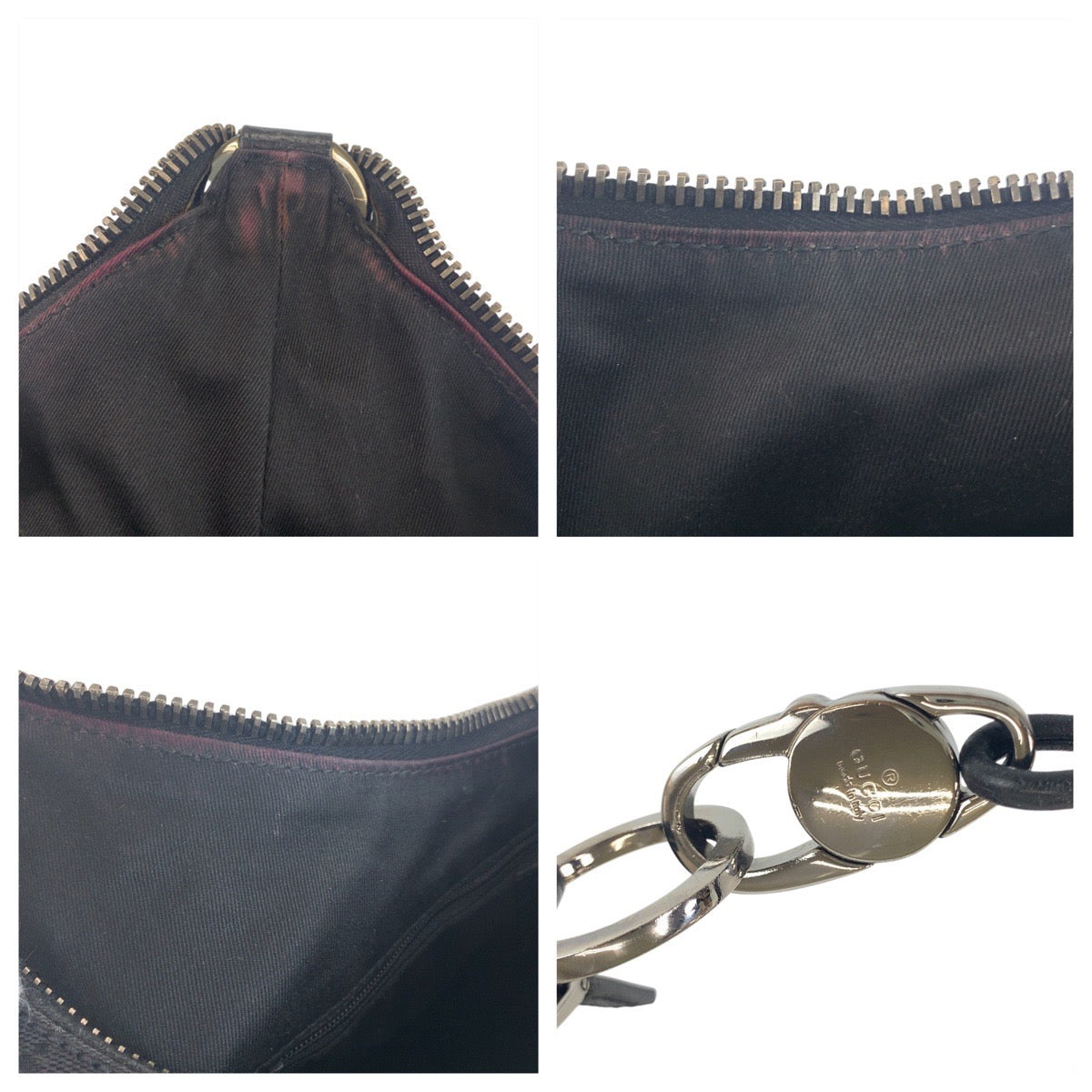 19212
GUCCI グッチ ブラック 黒 シルバー金具 GGキャンバス 115003 ショルダーバッグ レディース A52