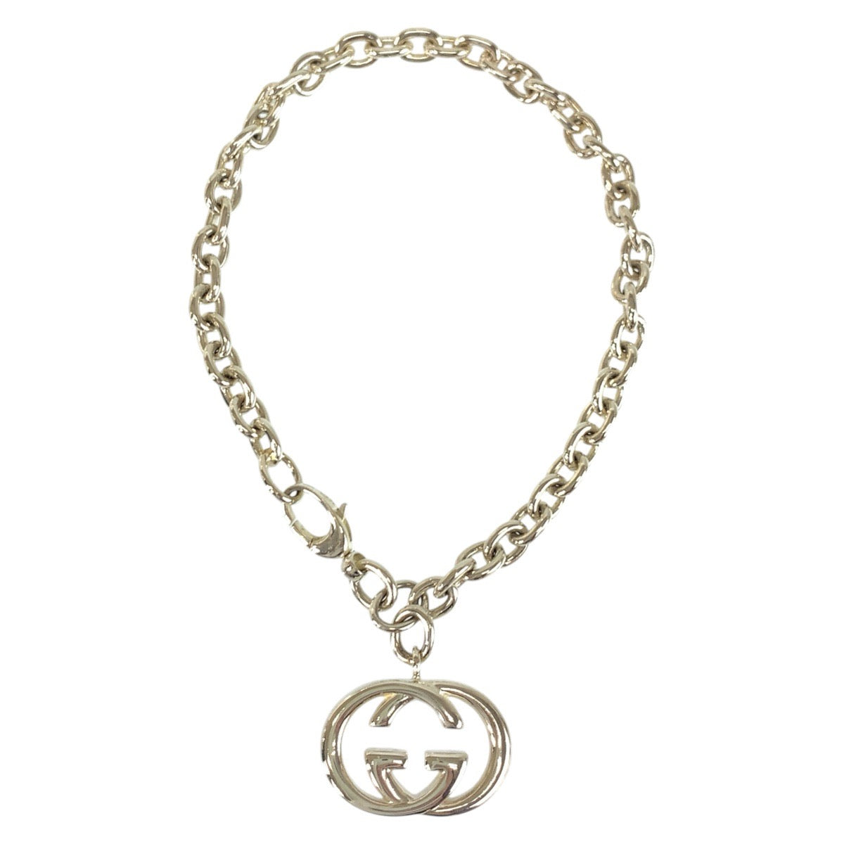 19215
GUCCI グッチ ダブルG インターロッキング シルバー SV925 シルバー ブレスレット  レディース SA15