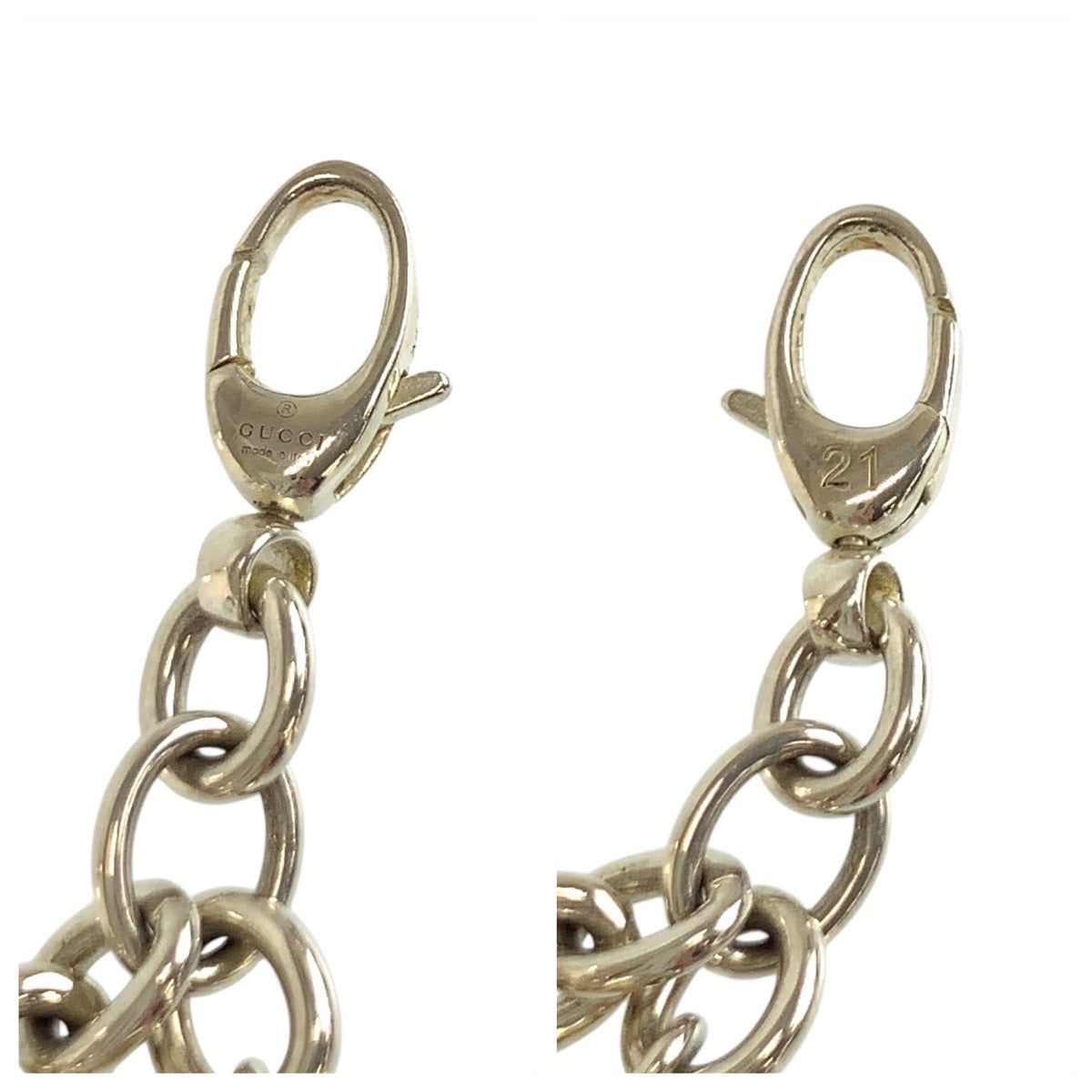 19215
GUCCI グッチ ダブルG インターロッキング シルバー SV925 シルバー ブレスレット  レディース SA15