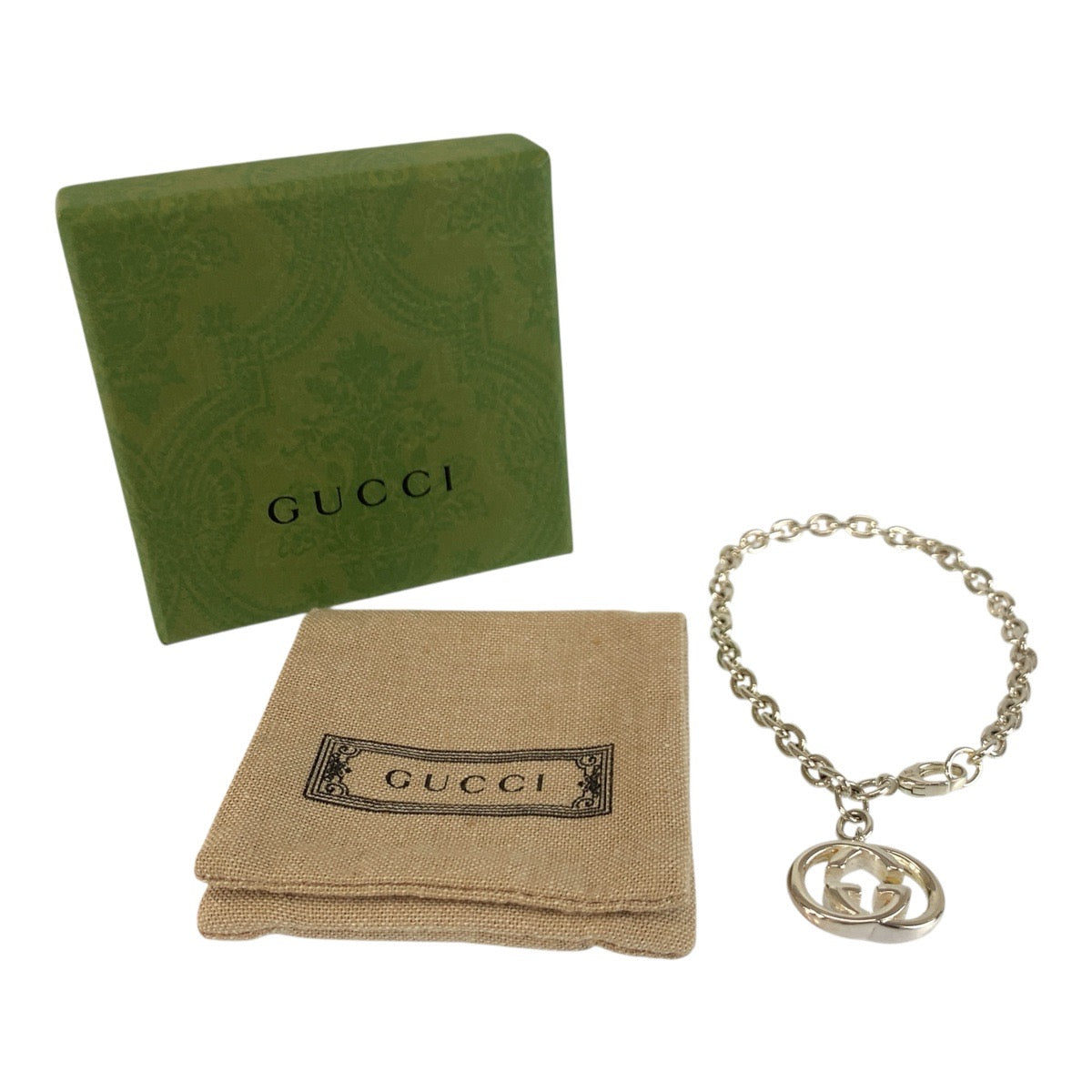 19215
GUCCI グッチ ダブルG インターロッキング シルバー SV925 シルバー ブレスレット  レディース SA15