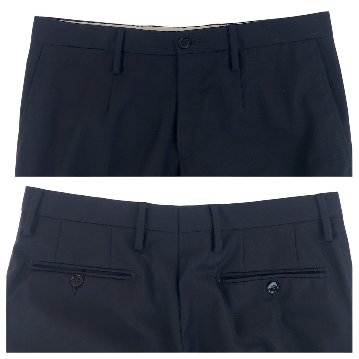 19216
DOLCE&GABBANA ドルチェアンドガッバーナ サイズ48 ブラック 黒 ウール / アセテート / キュプラ パンツ スーツ スラックス  メンズ AB