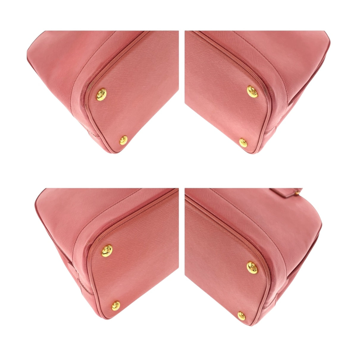 19220
PRADA プラダ サフィアーノ 三角ロゴプレート ピンク ゴールド金具 レザー BN2558 ハンドバッグ  レディース ABP62