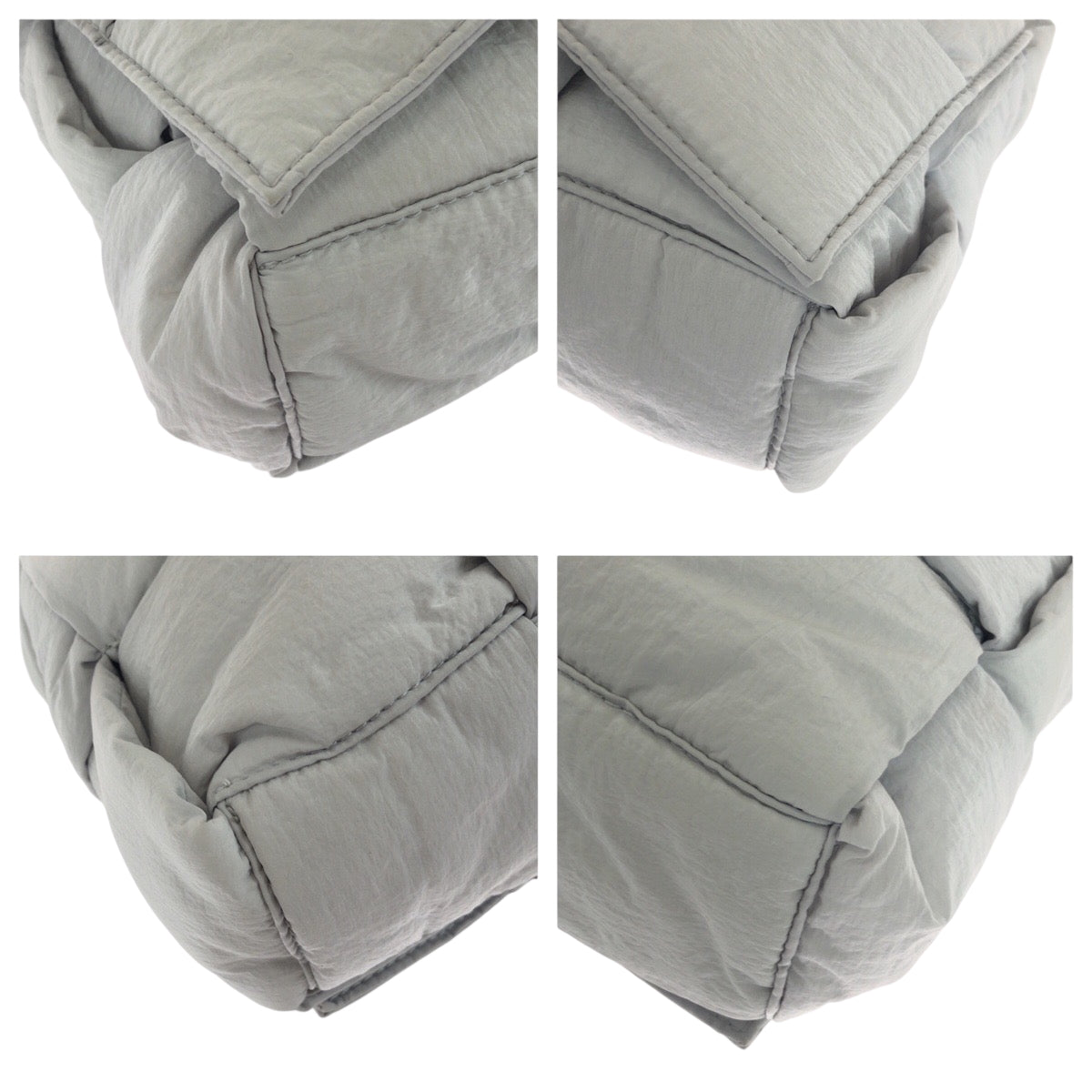 19223
BOTTEGAVENETA ボッテガヴェネタ パデッド テック カセット グレー シルバー金具 ナイロン B09457352K ショルダーバッグ ポーチ付き レディース ABP100