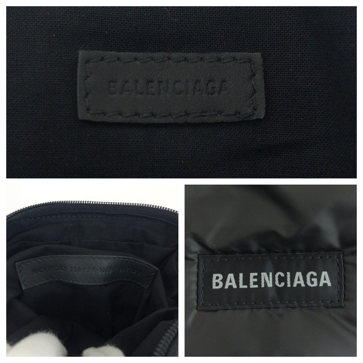 19224
BALENCIAGA バレンシアガ ロゴ ブラック 黒 ブラック金具 ナイロン 719036 1000 ショルダーバッグ ポシェット メンズ SA82