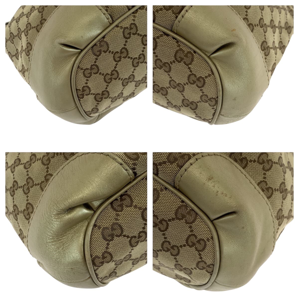 19225
GUCCI グッチ ベージュ ゴールド金具 GGキャンバス 247902 ショルダーバッグ ハンドバッグ 2way  レディース AB34