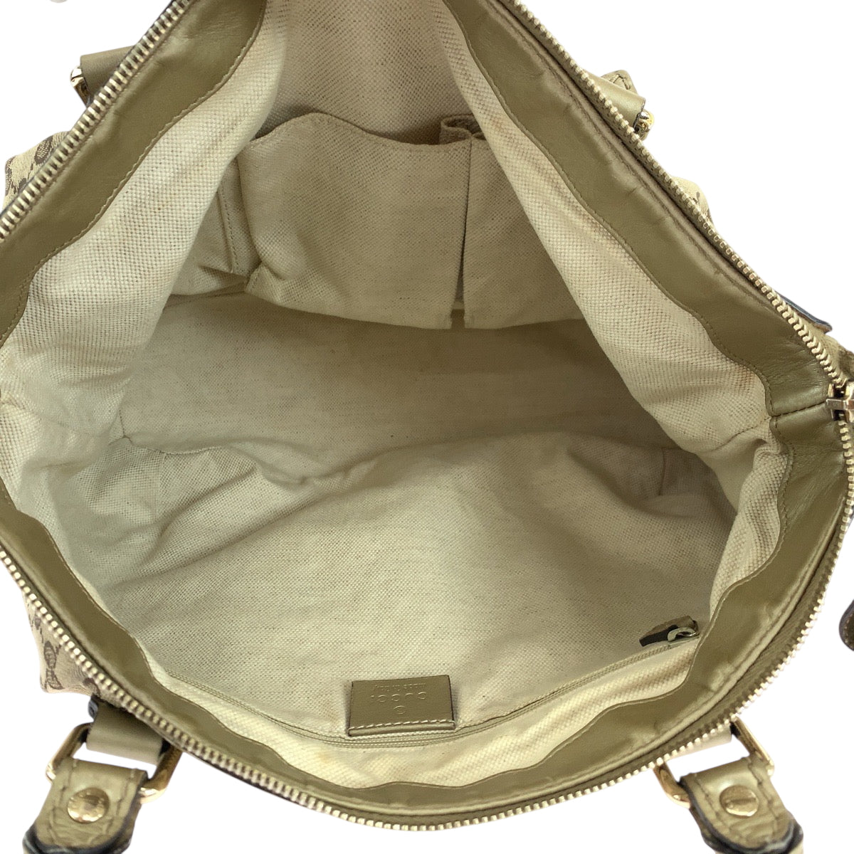19225
GUCCI グッチ ベージュ ゴールド金具 GGキャンバス 247902 ショルダーバッグ ハンドバッグ 2way  レディース AB34