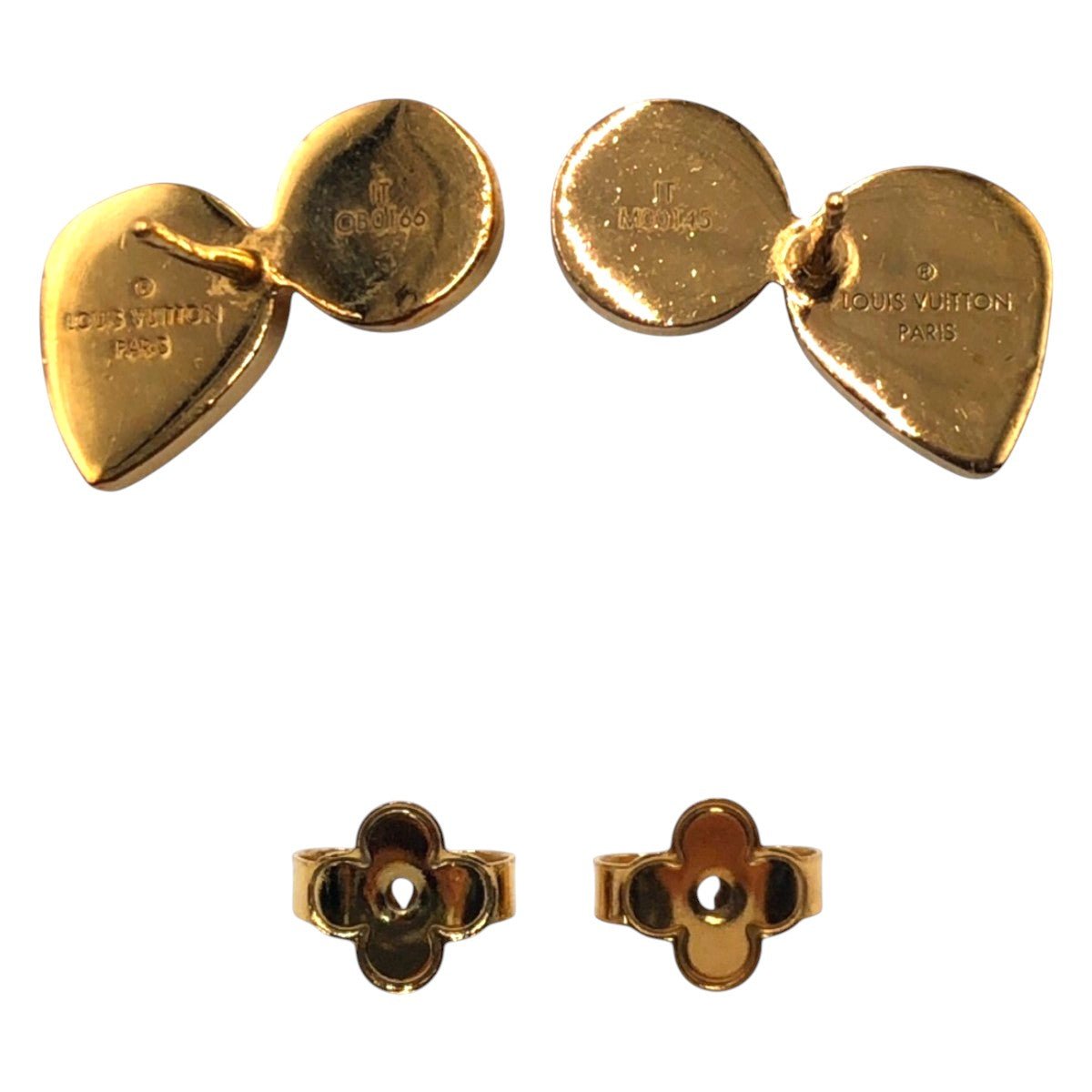 19230
LOUIS VUITTON ルイヴィトン ピンクストーン ゴールド メタル IT M00145 イヤリング ピアス レディース B