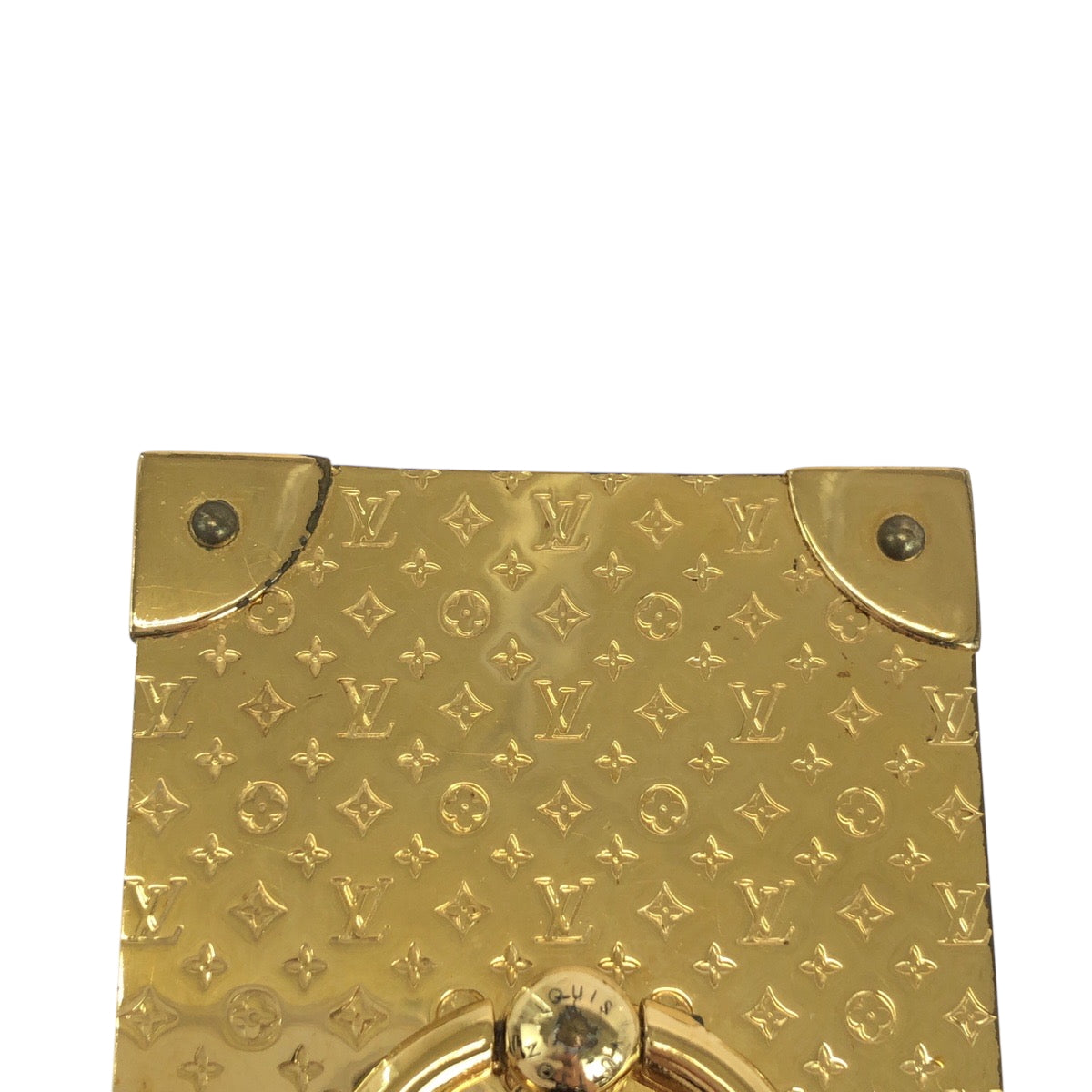19231
LOUIS VUITTON ルイヴィトン モノグラム フォンリング トランク 男女兼用 ゴールド メッキ M63145 スマホリング スマホスタンド メンズ A22