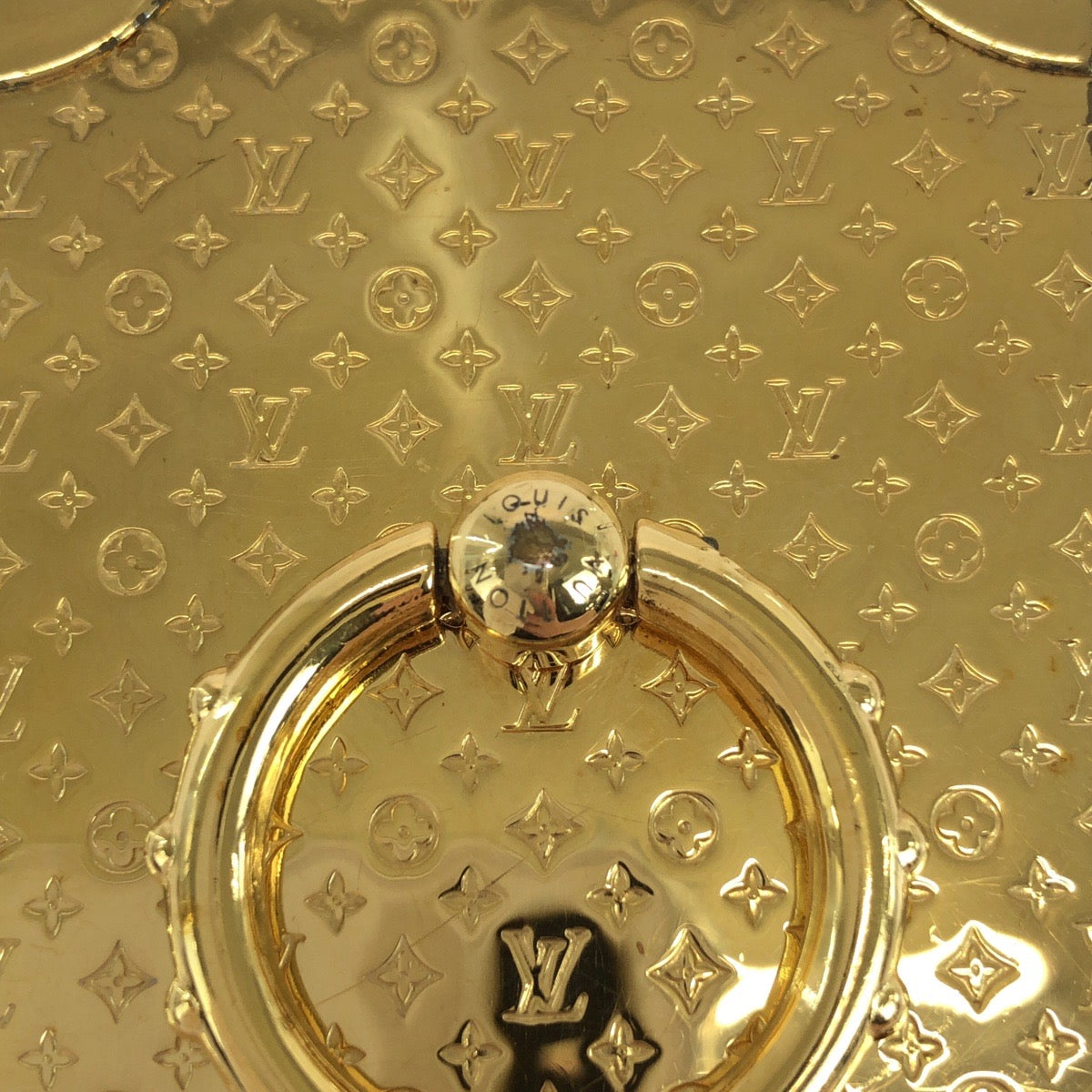19231
LOUIS VUITTON ルイヴィトン モノグラム フォンリング トランク 男女兼用 ゴールド メッキ M63145 スマホリング スマホスタンド メンズ A22