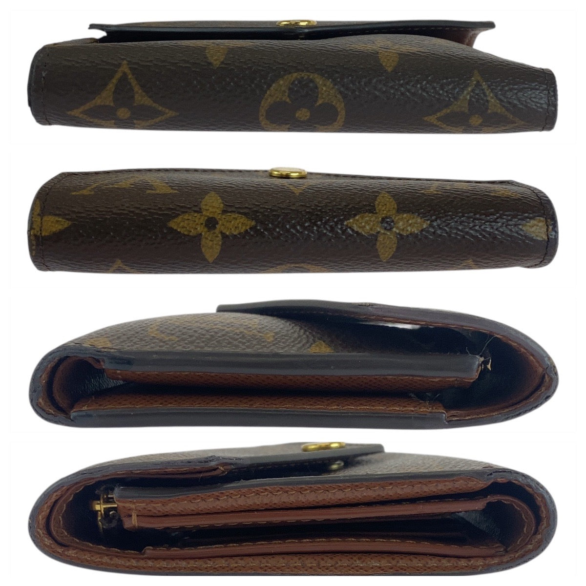 19233
LOUIS VUITTON ルイヴィトン モノグラム ポルトフォイユ ヴィクトリーヌ ブラウン ゴールド金具 PVC M62472 折財布 コンパクトウォレット レディース ABP31