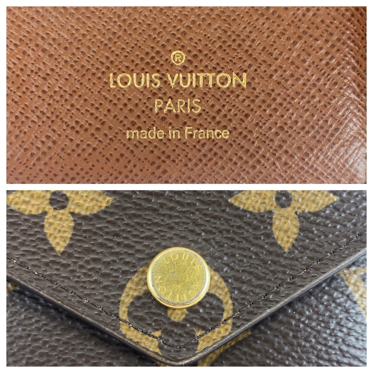 19233
LOUIS VUITTON ルイヴィトン モノグラム ポルトフォイユ ヴィクトリーヌ ブラウン ゴールド金具 PVC M62472 折財布 コンパクトウォレット レディース ABP31