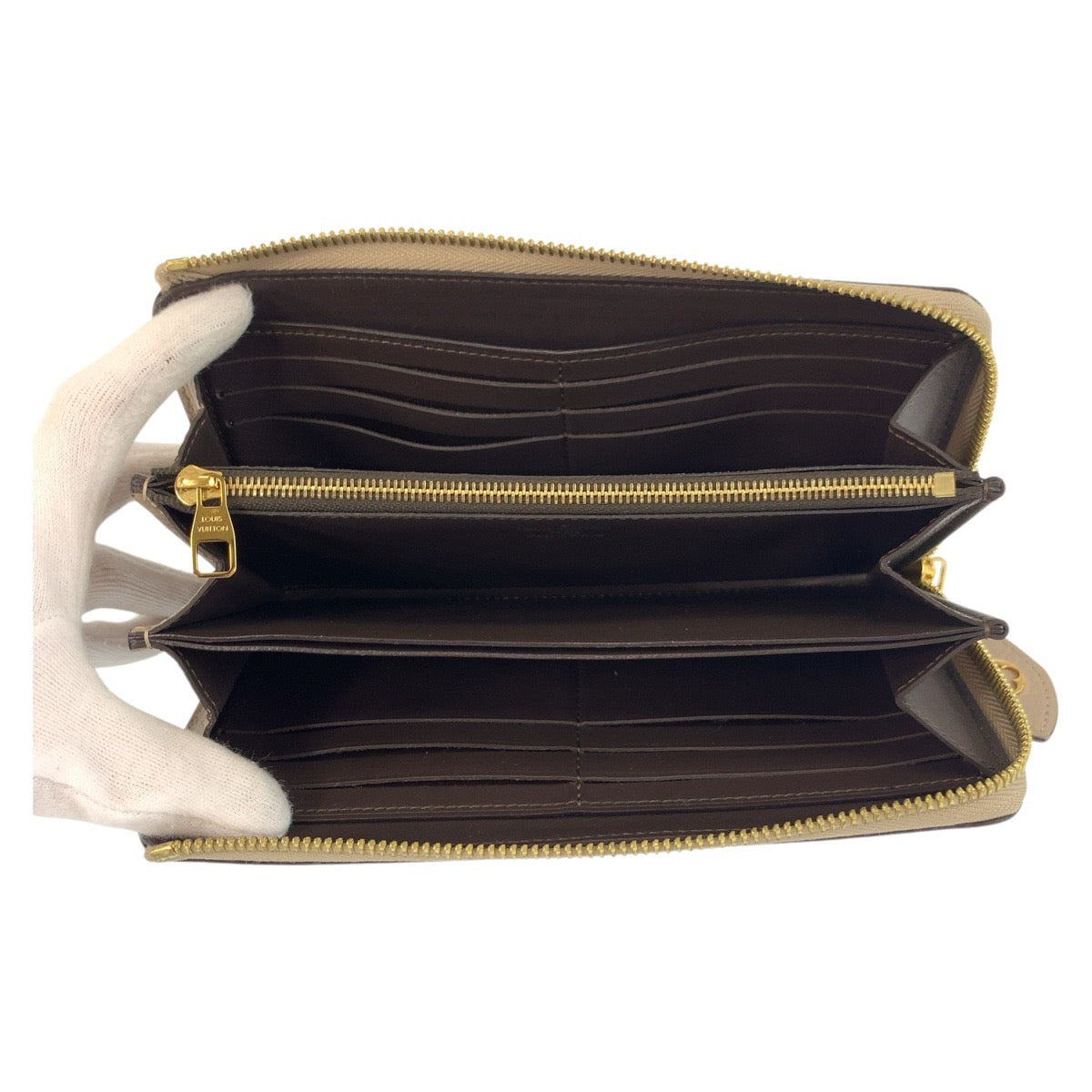 19236
LOUIS VUITTON ルイヴィトン ポルトフォイユ コメット グレージュ ゴールド金具 レザー M63104 長財布 ロングウォレット レディース A38