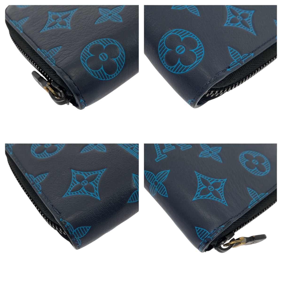 19237
LOUIS VUITTON ルイヴィトン モノグラム シャドー ジッピーウォレット ヴェルティカル ネイビー ブルー ブラック金具 カーフ M80423 長財布 ラウンドファスナー  メンズ ABP62