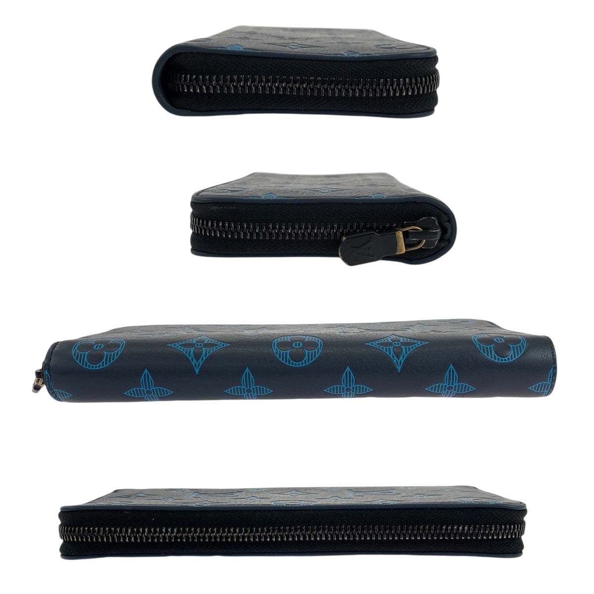 19237
LOUIS VUITTON ルイヴィトン モノグラム シャドー ジッピーウォレット ヴェルティカル ネイビー ブルー ブラック金具 カーフ M80423 長財布 ラウンドファスナー  メンズ ABP62