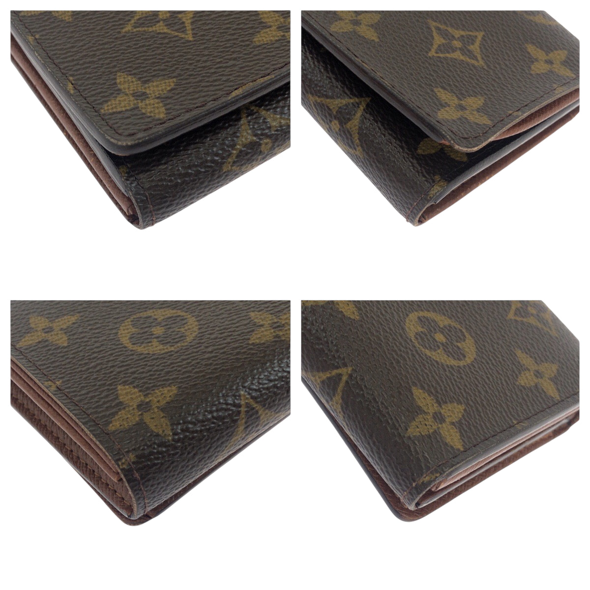 19238
LOUIS VUITTON Monogram Portefeuille Trésor Dark Brown Gold Hardware PVC M61736 Bi-fold Wallet Compact Wallet for Women AB13